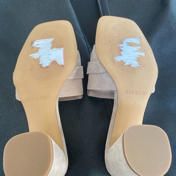 Bruno Magli M Tan Suede Sandals - Picture 4 of 6